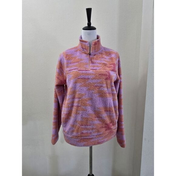 Billabong Boundary Mock 1/2 Zip 2 Lit Up Lilac Aztec Fleece Cozy Core Size M - Picture 4 of 11